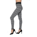 Women's Gray Ornate Leggings